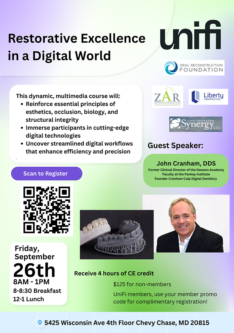 Restorative Excellence in a Digital World event flyer