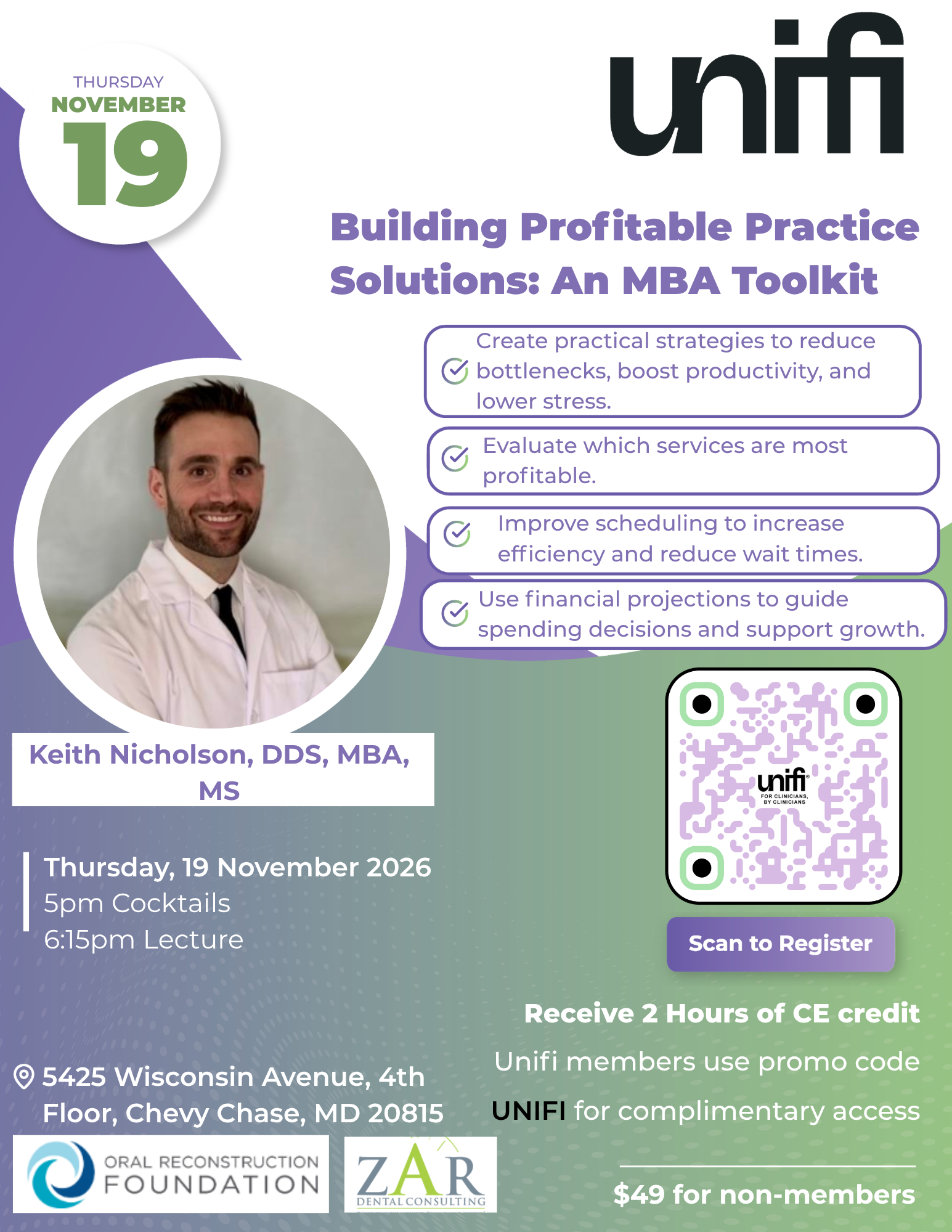 Building Profitable Practice Solutions: An MBA Toolkit event flyer